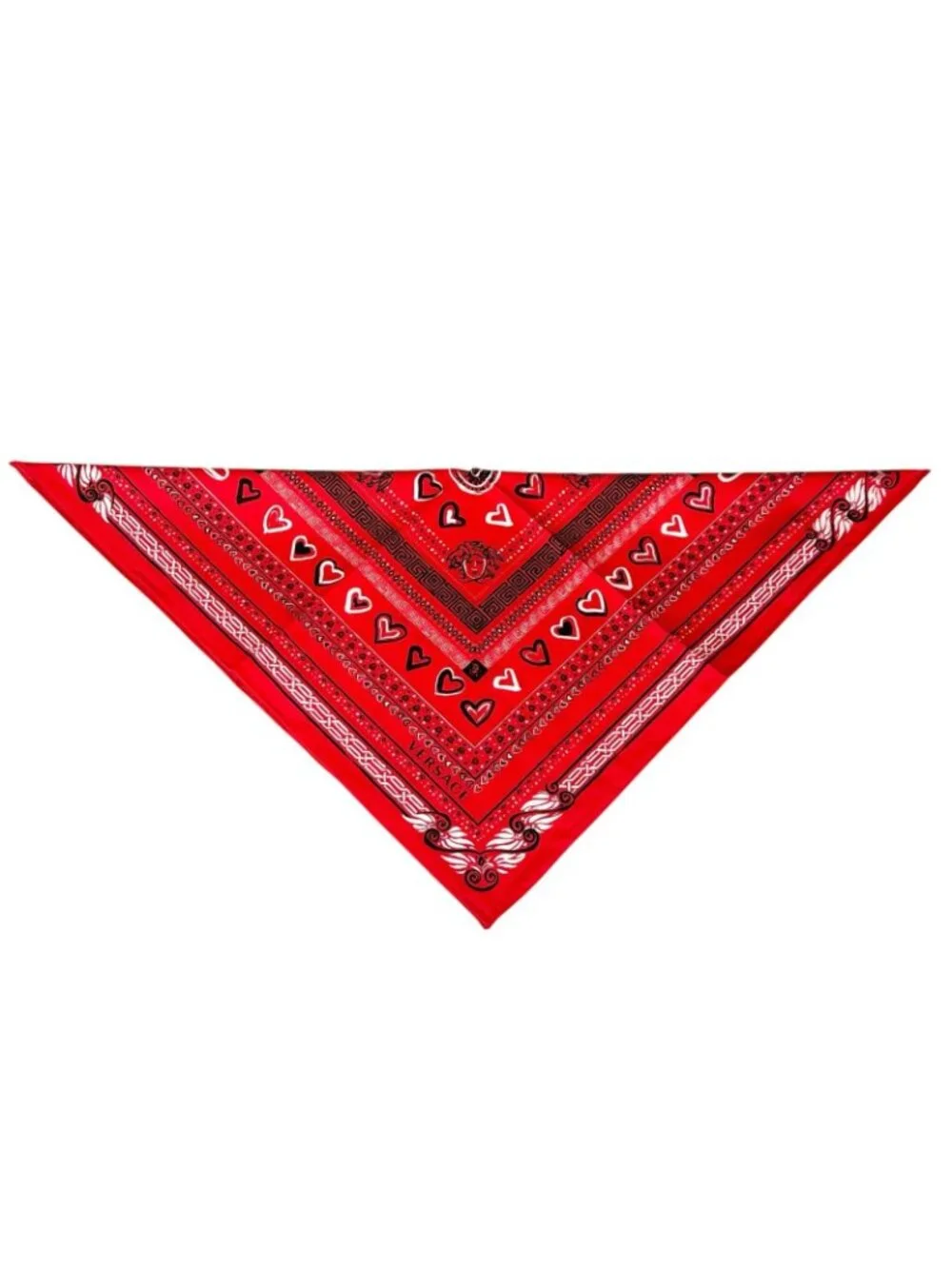 Versace Silk Red Scarf